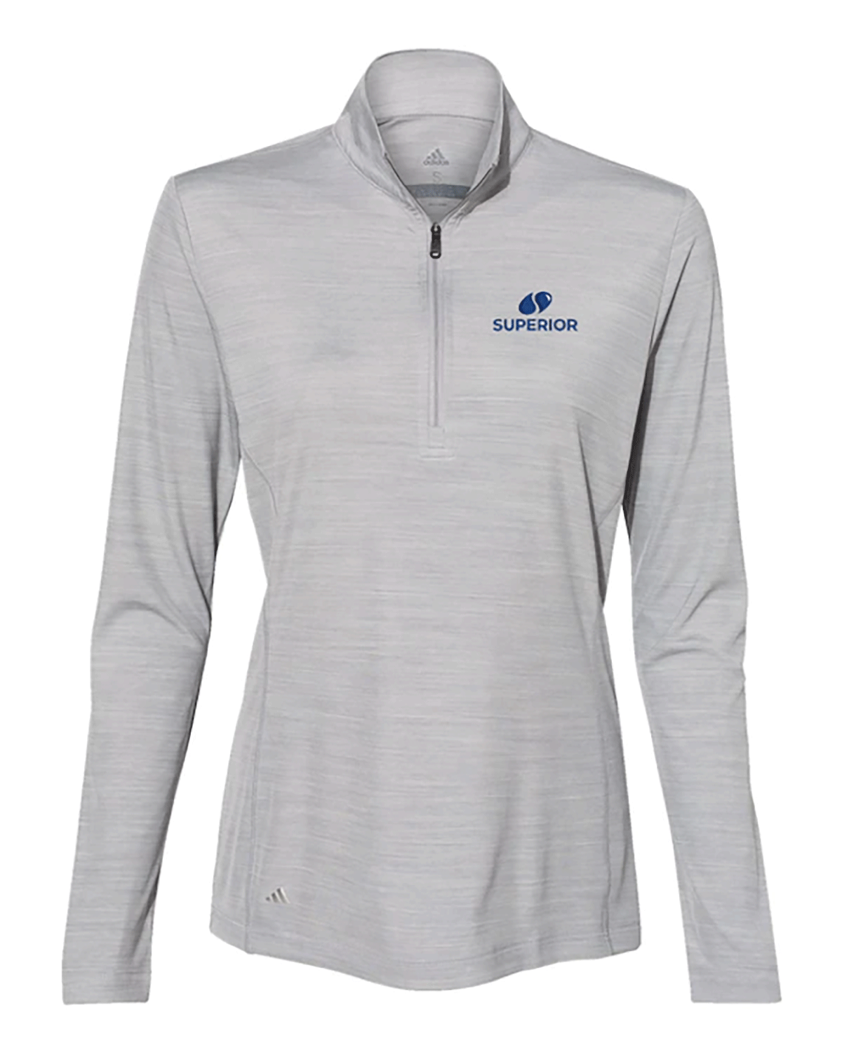 Adidas Womens Lightweight Mélange Quarter-Zip Pullover