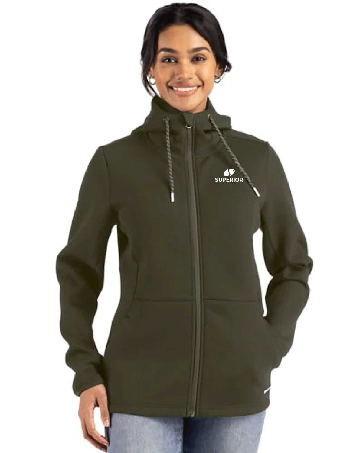Cutter & Buck Roam Epic Versatility Recycled Womens Full Zip Hooded Jacket