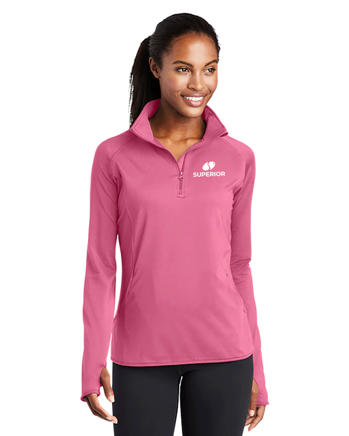 Sport-Tek Ladies Sport-Wick Stretch 1/4-Zip Pullover