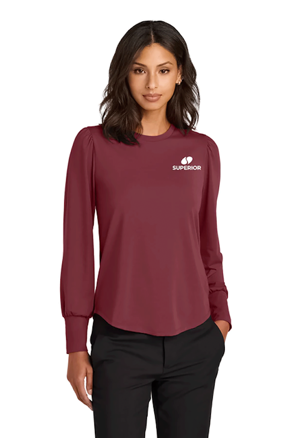 Mercer+Mettle® Women’s Stretch Jersey Long Sleeve Blouson Top