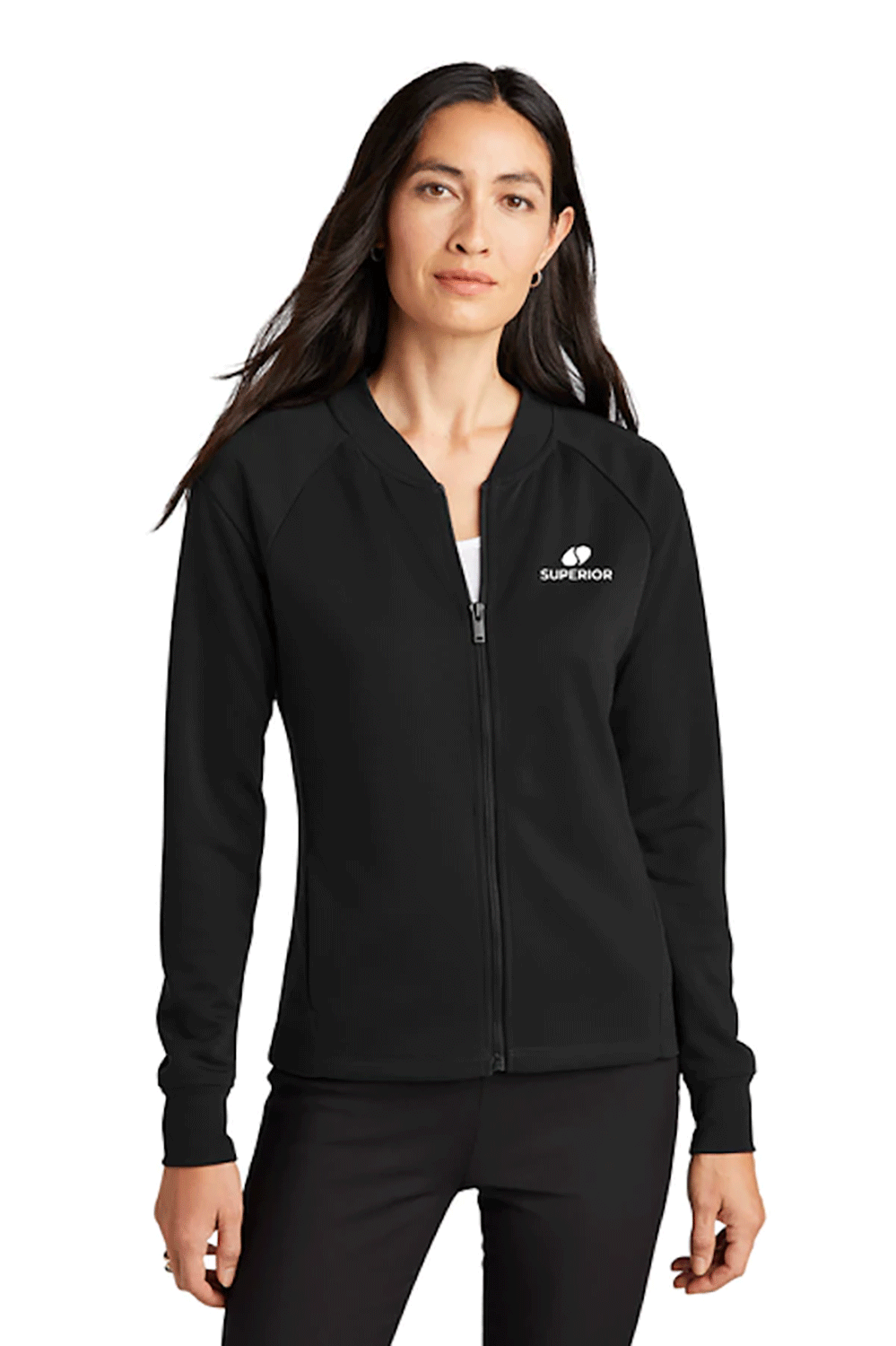 Mercer+Mettle Womens Double-Knit Bomber