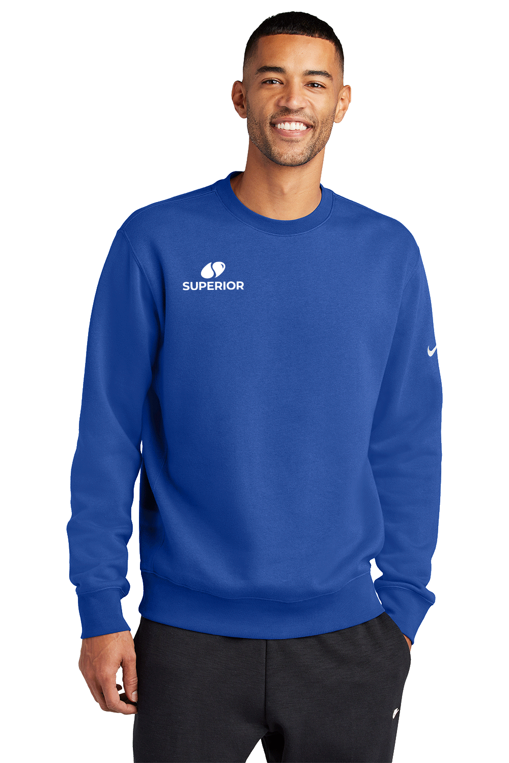 Nike Club Fleece Sleeve Swoosh Crew