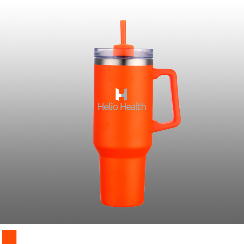 40oz Double Wall Tumbler With Handle and Straw