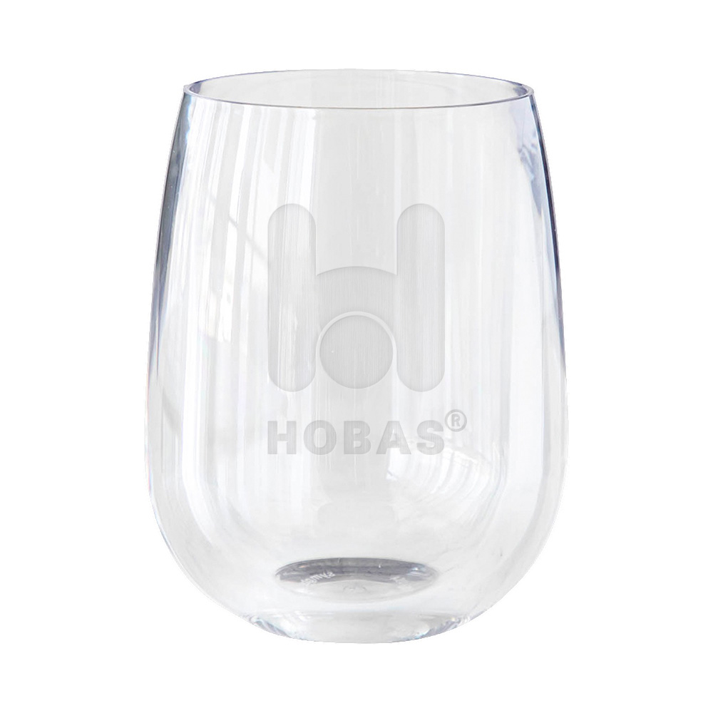 12oz Clear Stemless Wine Glass - Custom