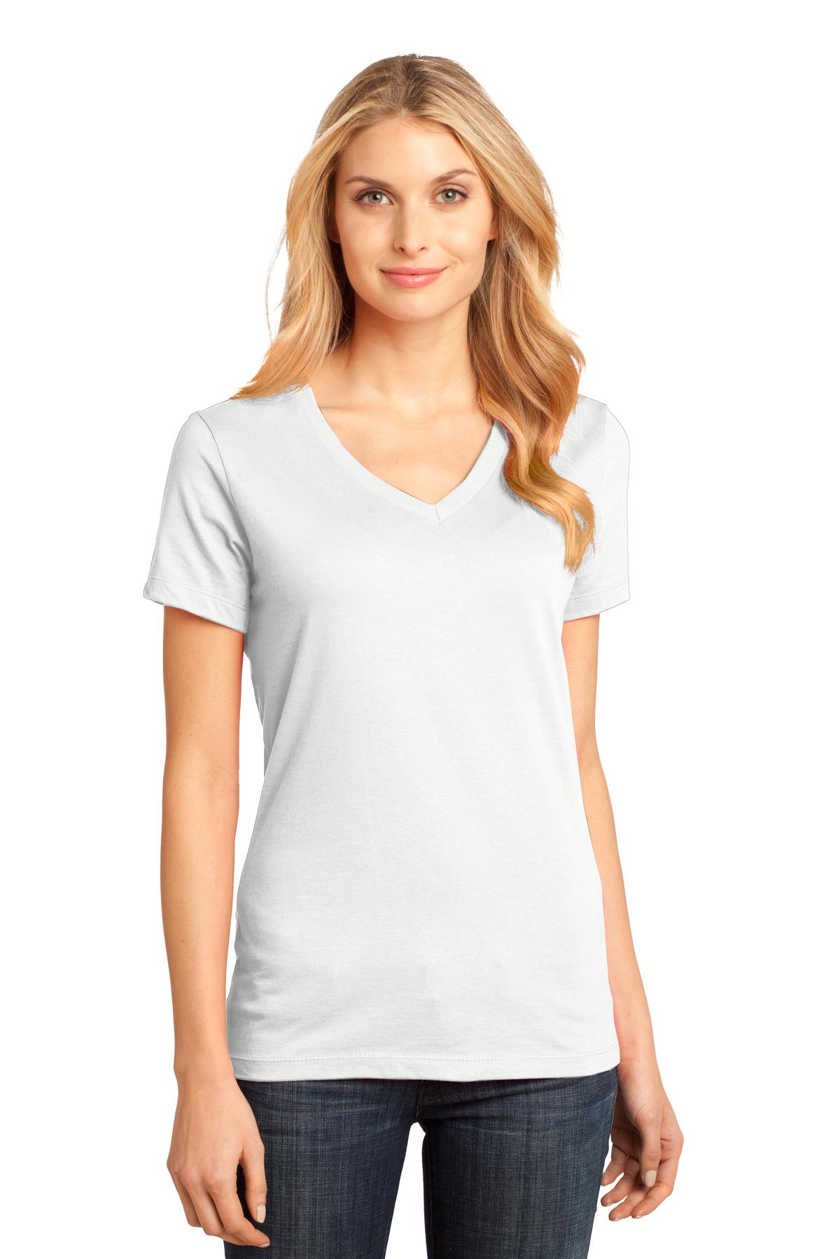 District - Women's Perfect Weight V-Neck Tee. DM1170L