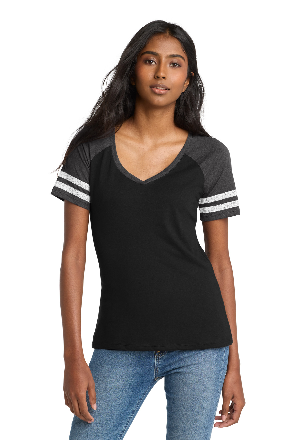 District Women's Game V-Neck Tee DM476