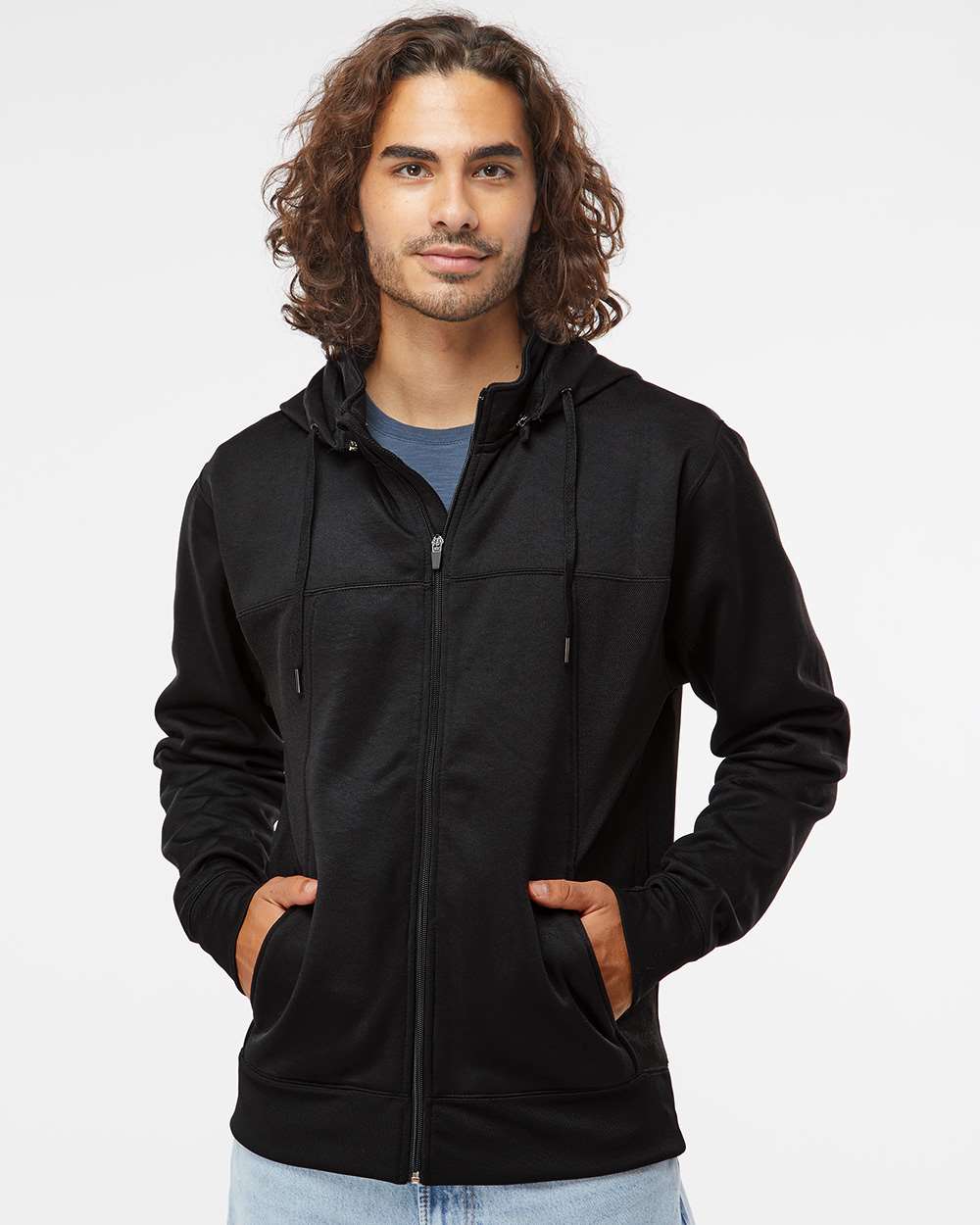 Independent Trading Co. Unisex Poly-Tech Full-Zip Hooded Sweatshirt EXP80PTZ