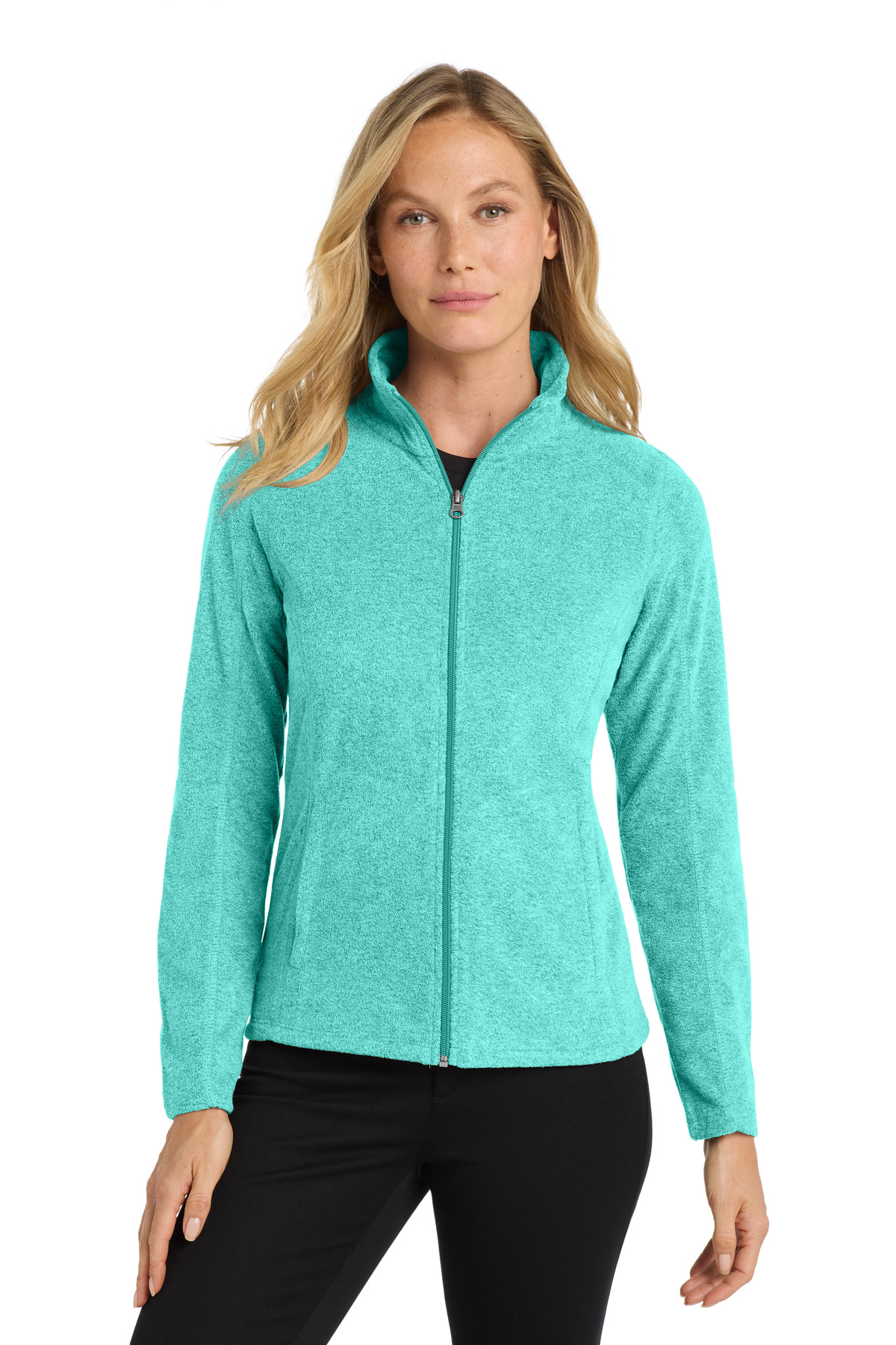 Port Authority Women's Heather Microfleece Full-Zip Jacket L235
