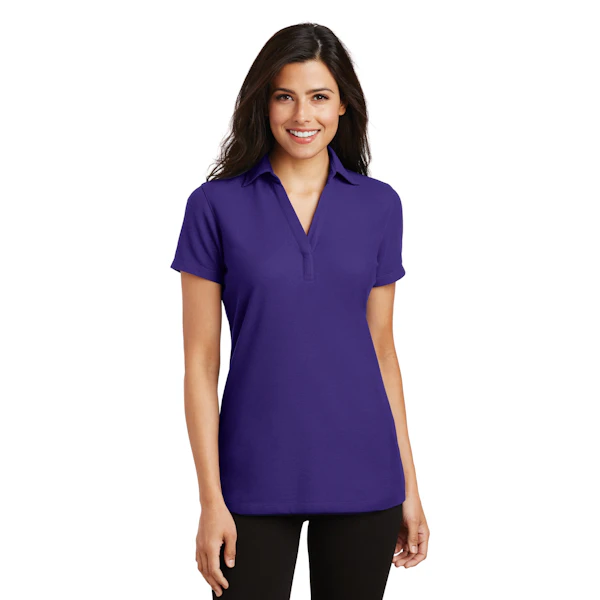 Port Authority Ladies Silk Touch Y-Neck Polo. L5001