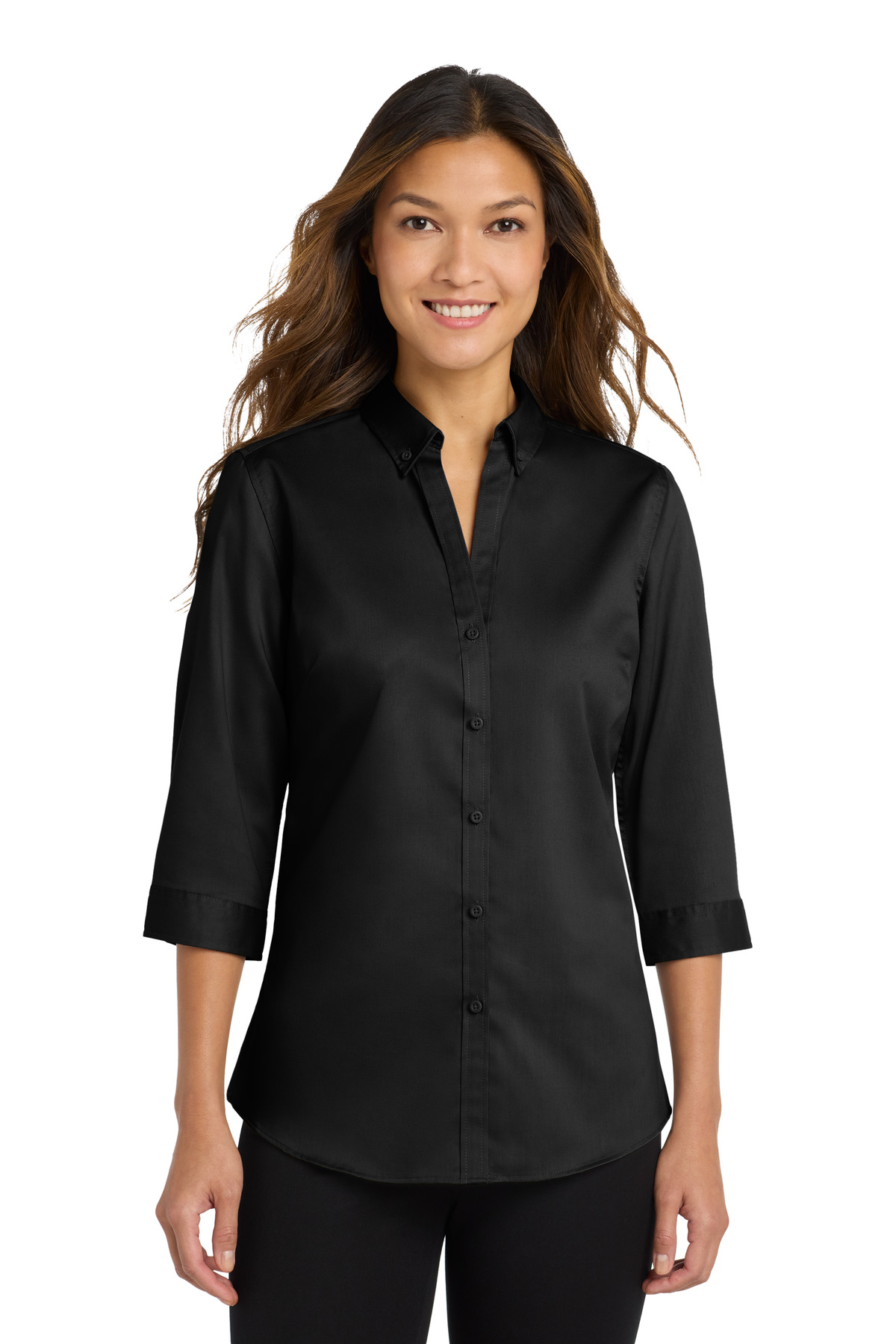 Port Authority Women's 3/4-Sleeve SuperPro Twill Shirt L665