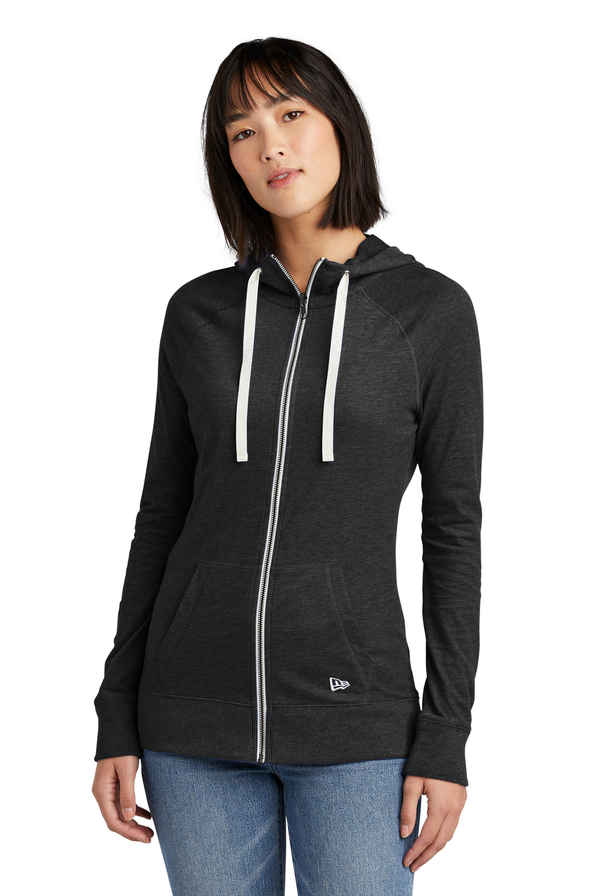 New Era Women's Sueded Cotton Blend Full-Zip Hoodie LNEA122