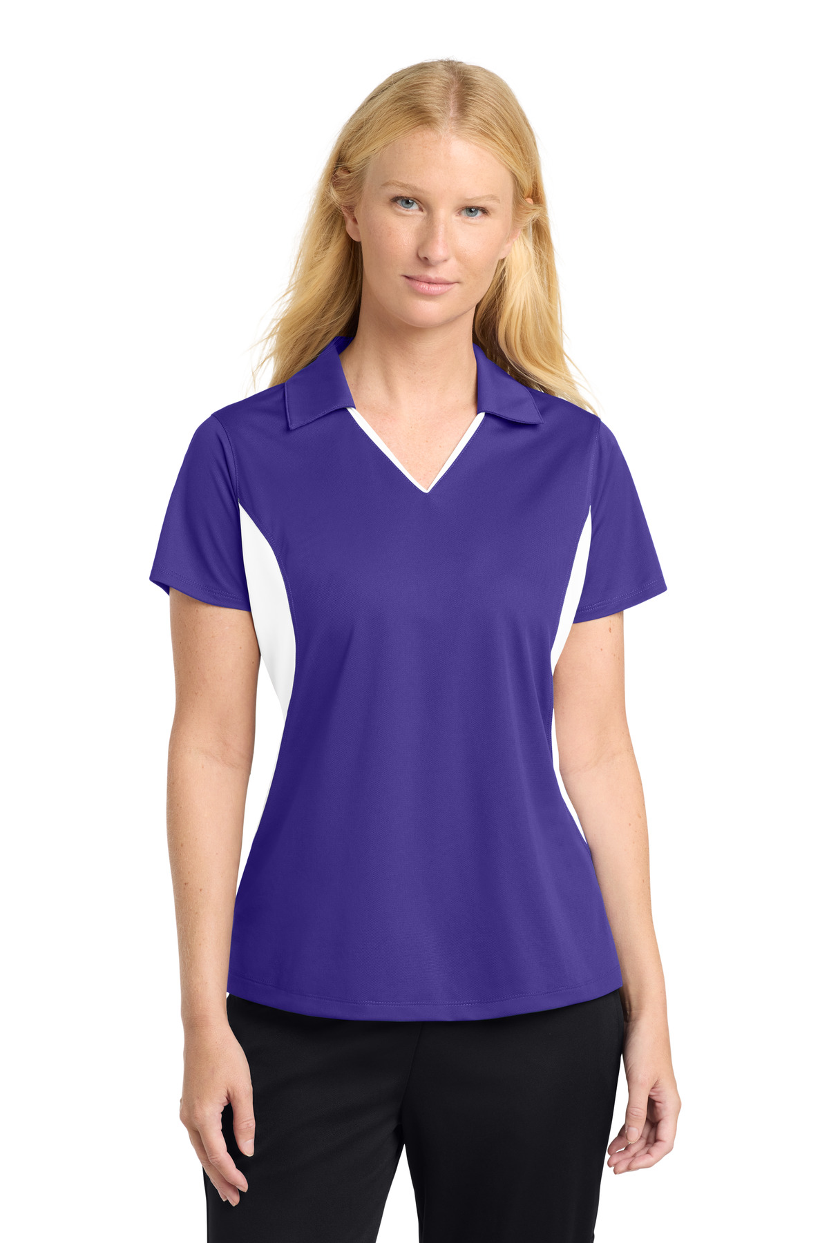 Sport-Tek Women's Side Blocked Micropique Sport-Wick Polo LST655