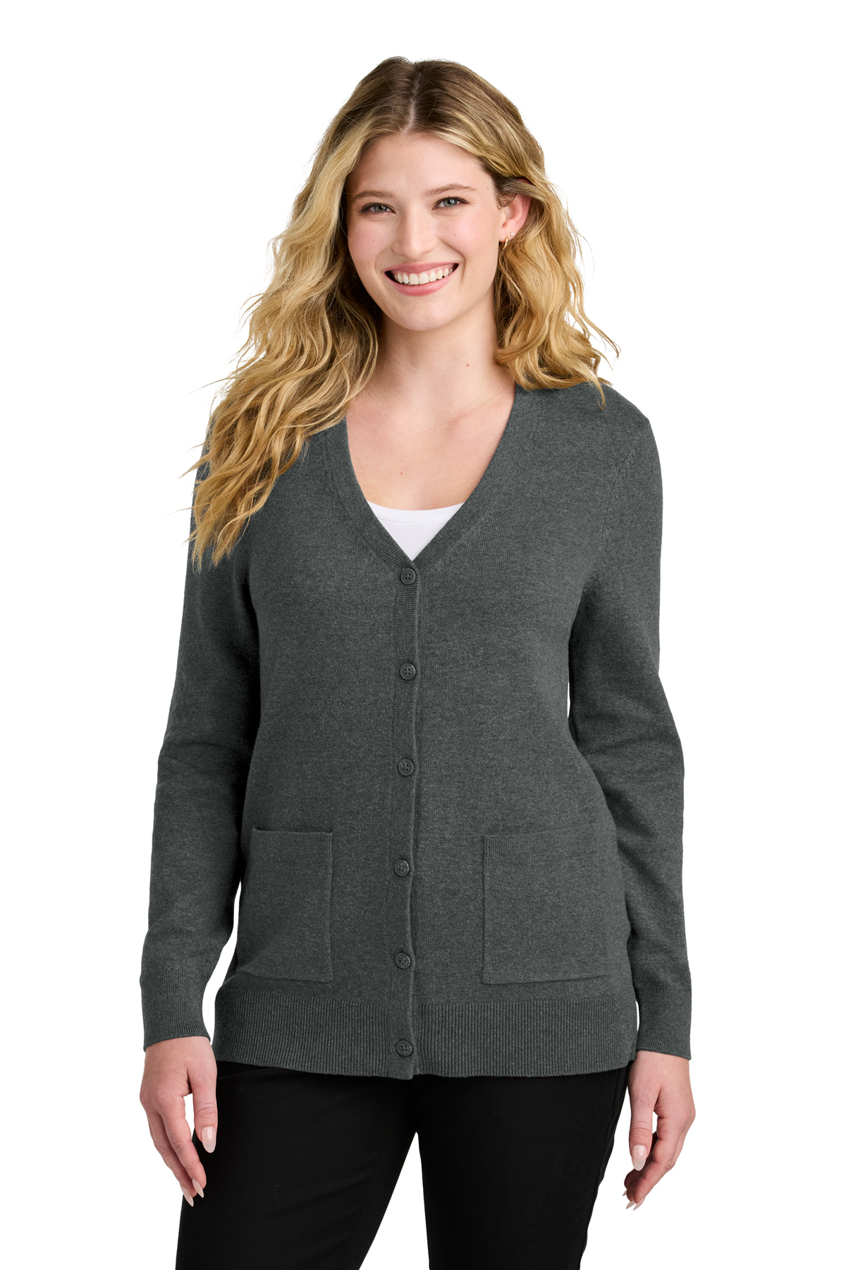 Port Authority Women's Easy Care Button-Up Cardigan Sweater LSW4150