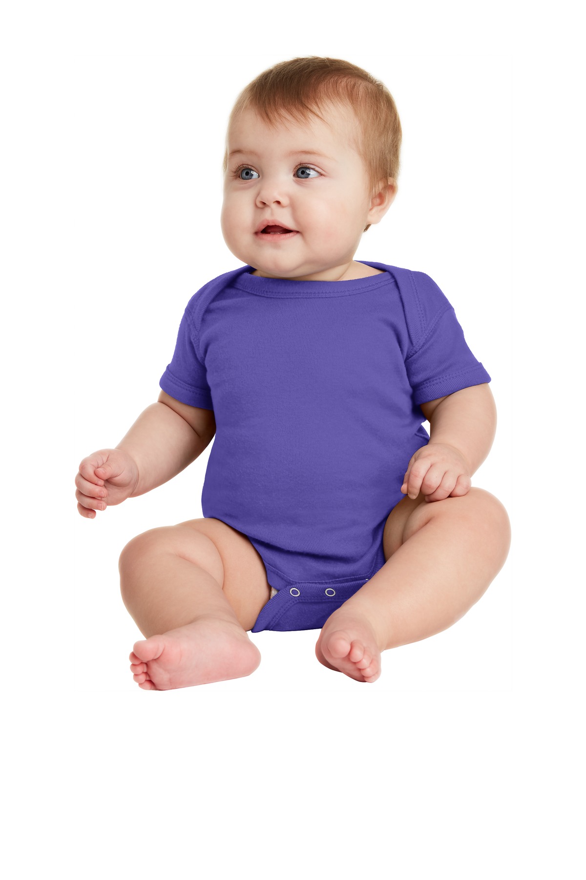 Rabbit Skins Infant Short Sleeve Baby Rib Bodysuit. RS4400