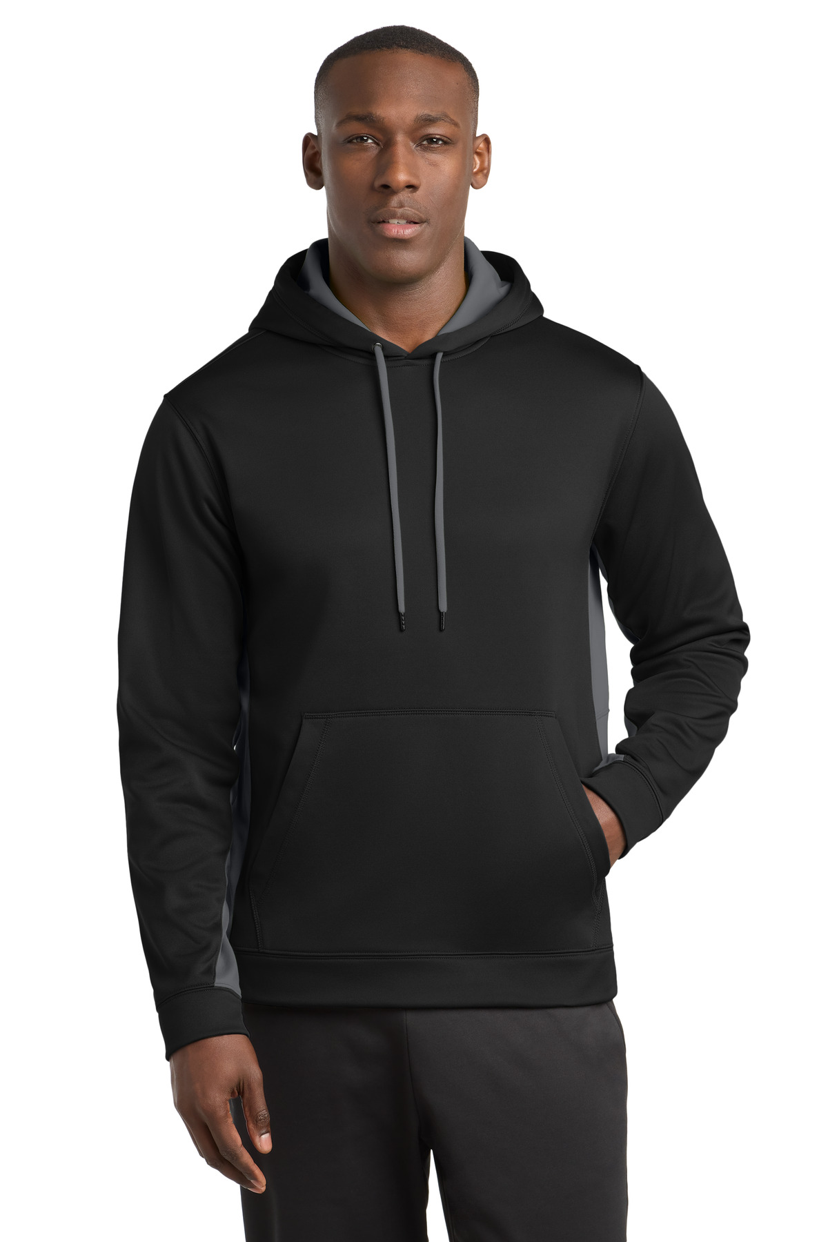 Sport-Tek Sport-Wick Fleece Colorblock Hooded Pullover ST235
