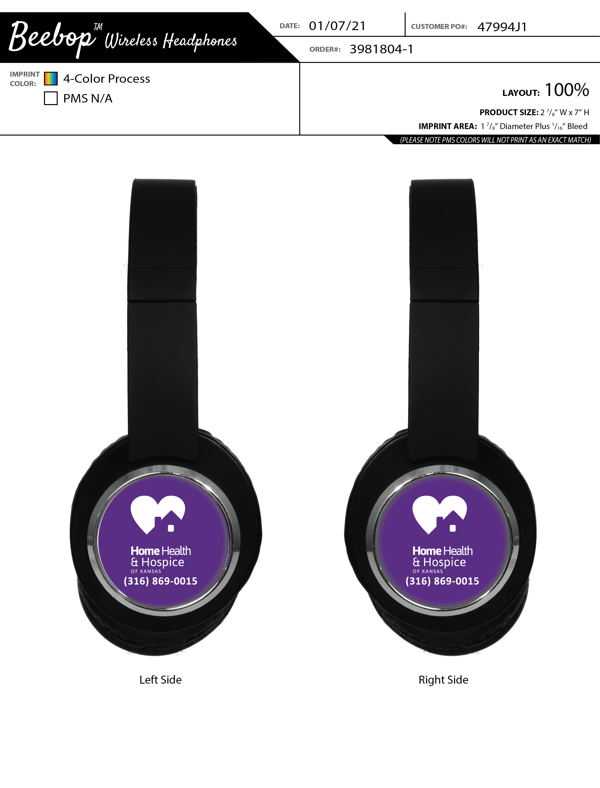 Beebop Wireless Headphones.  BEEBOP