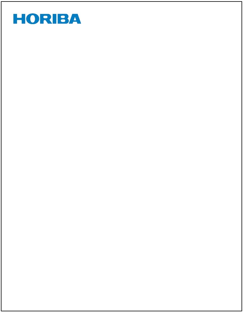 2nd Letterhead sheet w/HORIBA logo