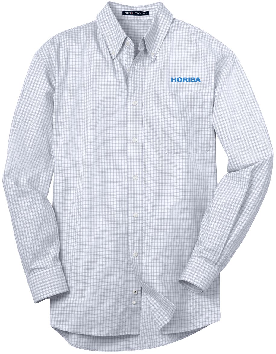 Port Authority® Plaid Pattern Easy Care Shirt - White