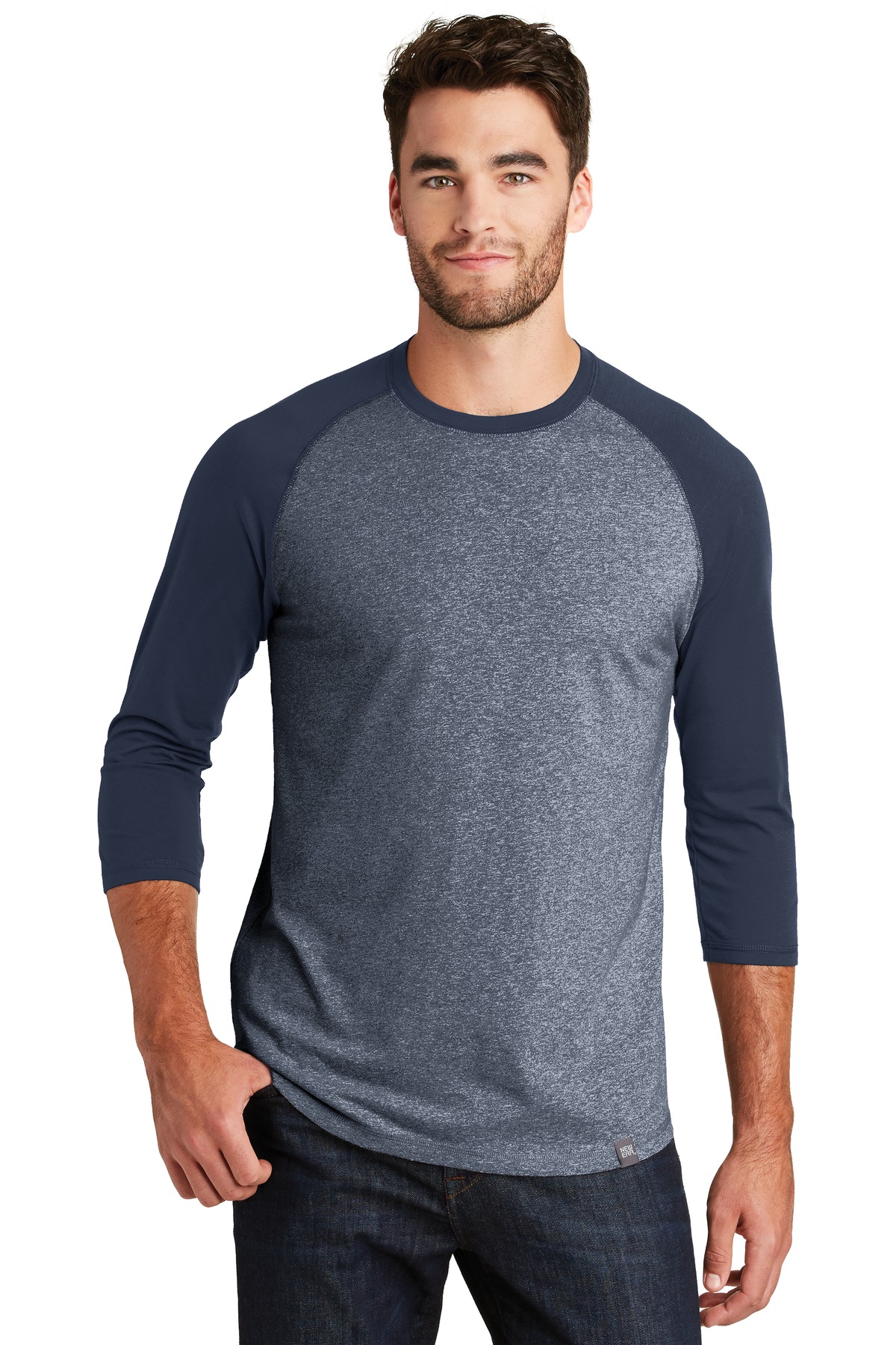 New Era  Heritage Blend 3/4-Sleeve Baseball Raglan Tee. NEA104