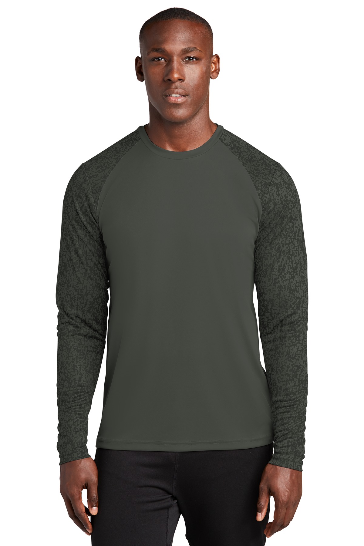 Sport-Tek  Lng Slv Digi Camo Tee. ST460LS