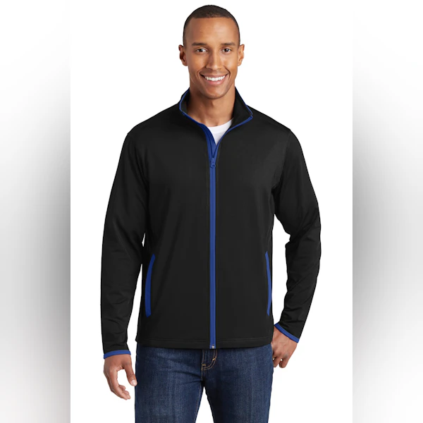 Sport-Tek Sport-Wick Stretch Contrast Full-Zip Jacket ST853