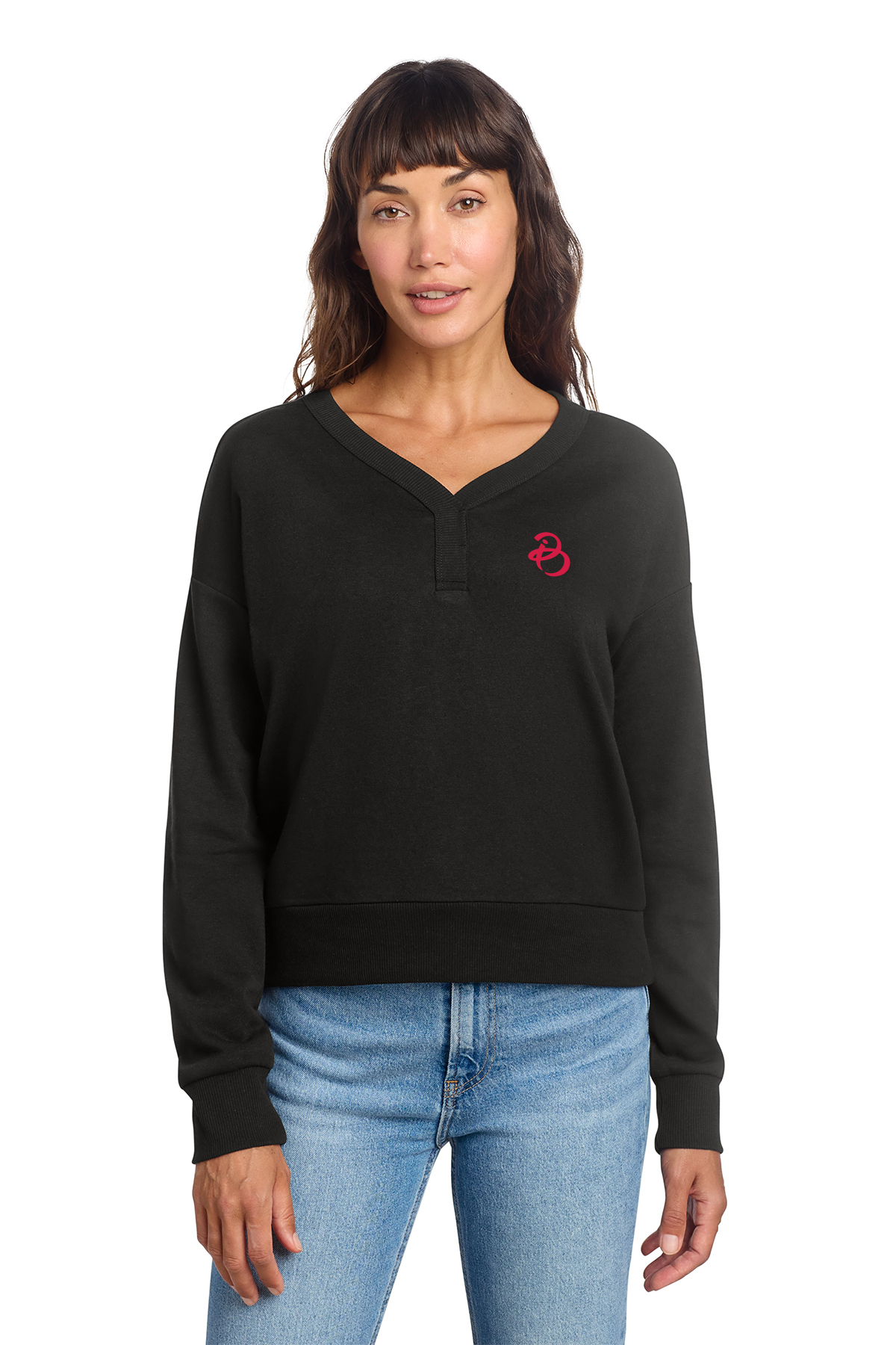 District® Women’s Perfect Tri® Fleece V-Neck Sweatshirt