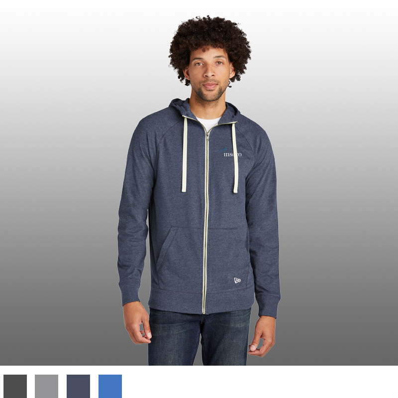 New Era® Sueded Cotton Blend Full-Zip Hoodie