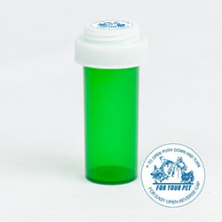 8 Dram Green Vial and Vet Cap - 
