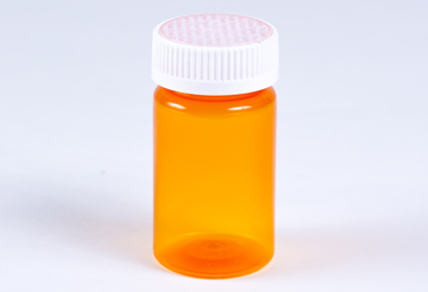 20 Dram Amber Plastic Prescription Vial and Cap, Convertible, Pro38 Lid