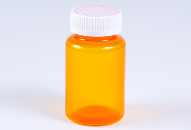 40 Dram Amber Plastic Prescription Vial and Cap, Convertible, Pro38 Lid