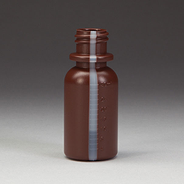 Amber Window Strip Plastic Vial Only 4 to 30mL