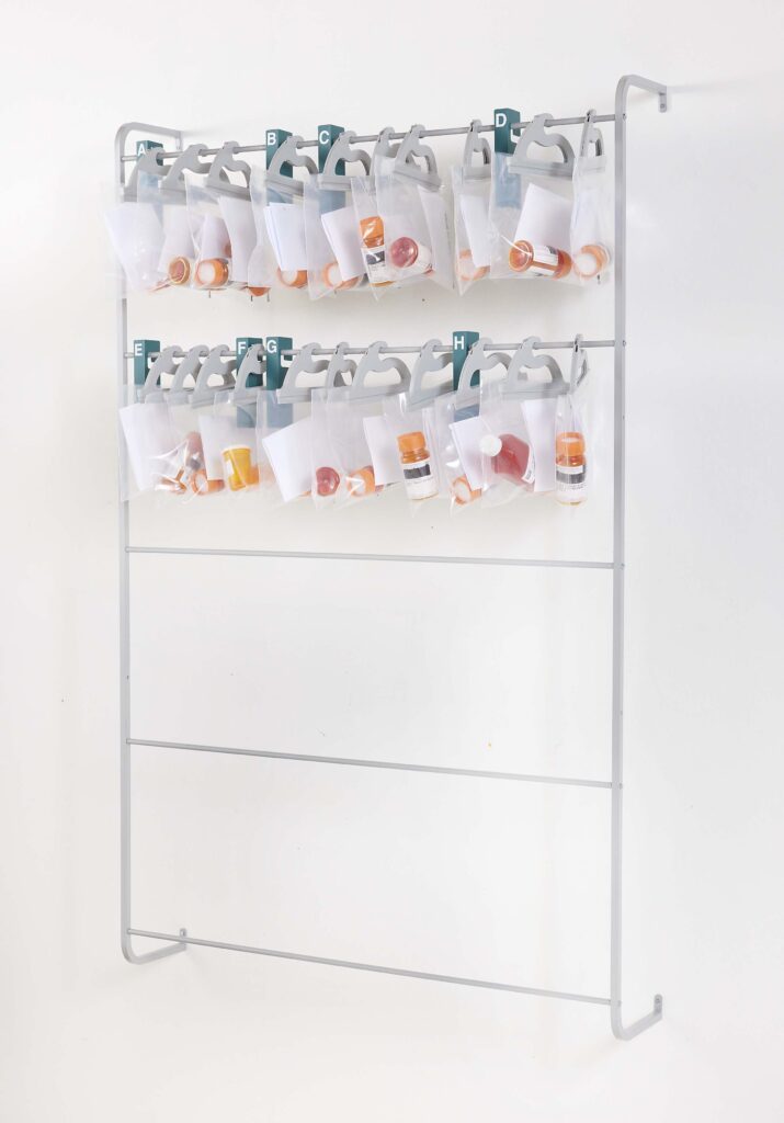 Wall Rack 3 ft Wide With 5 Rods