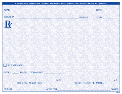 Medicaid Tamper Resistant Prescription Pads For South Carolina Pharmacies