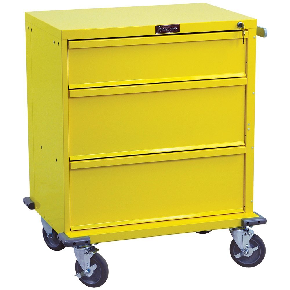 V-Series, Three Drawer Procedure Cart with Key Lock