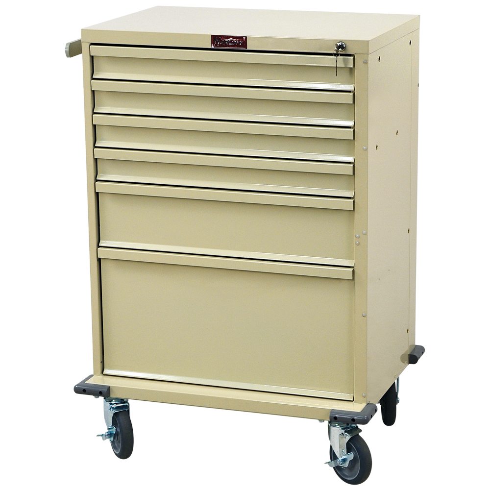 V-Series, Six Drawer Procedure Cart with Key Lock