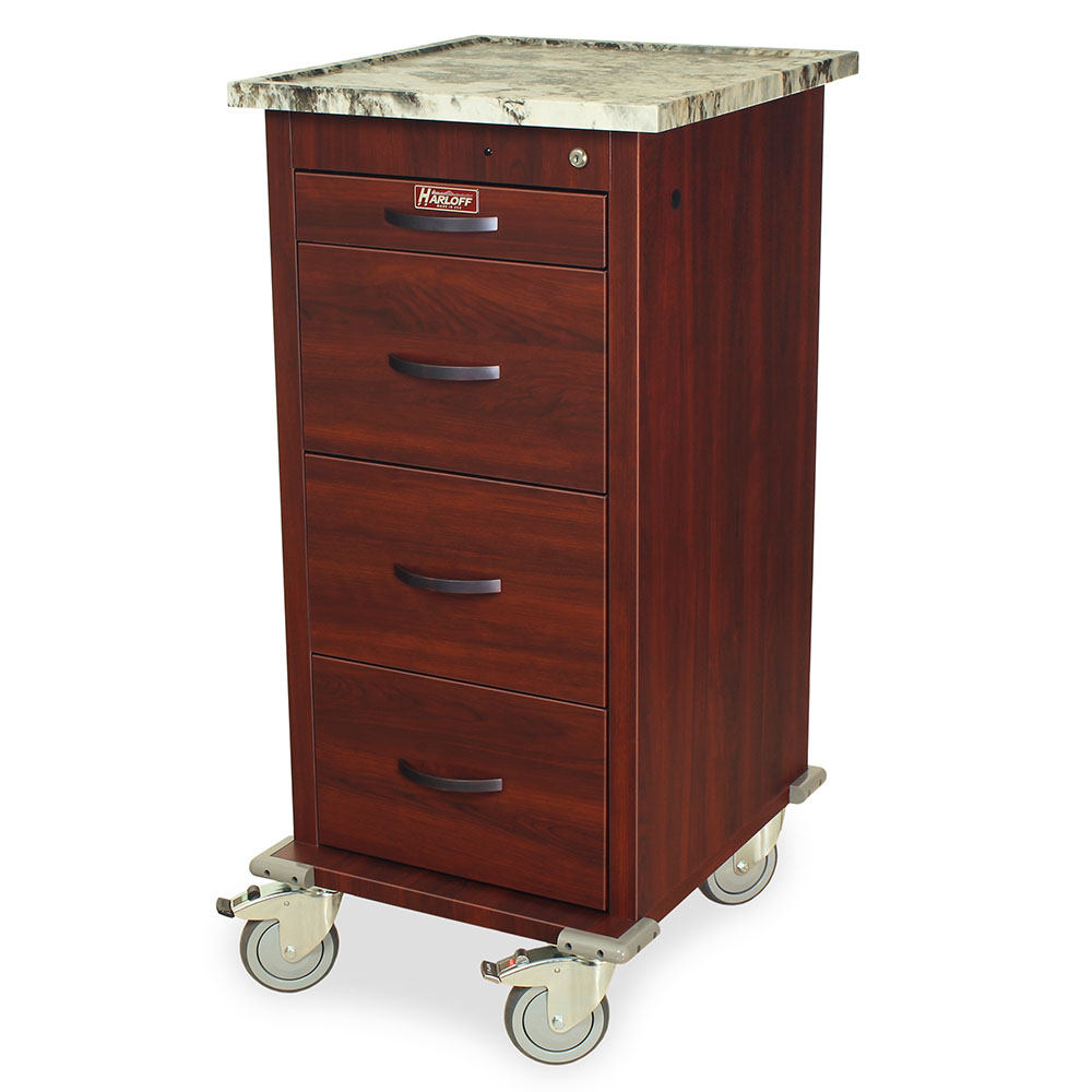 Wood Vinyl Med Cart 240 Capacity