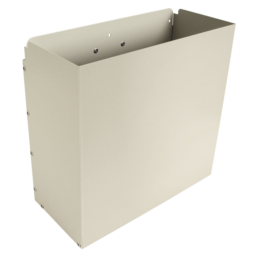 Waste Container without Cover, Aluminum, Brackets