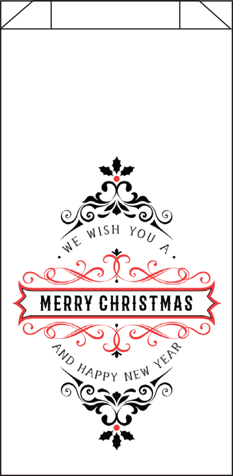 Bag #23 5x2x10 Holiday Bag We Wish You A...