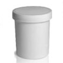 4 Ounce White Ointment Jar and Cap, Plastic Pharmacy Ointment Jars