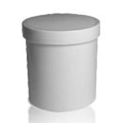 16 Ounce White Ointment Jar and Cap, Plastic Pharmacy Ointment Jars