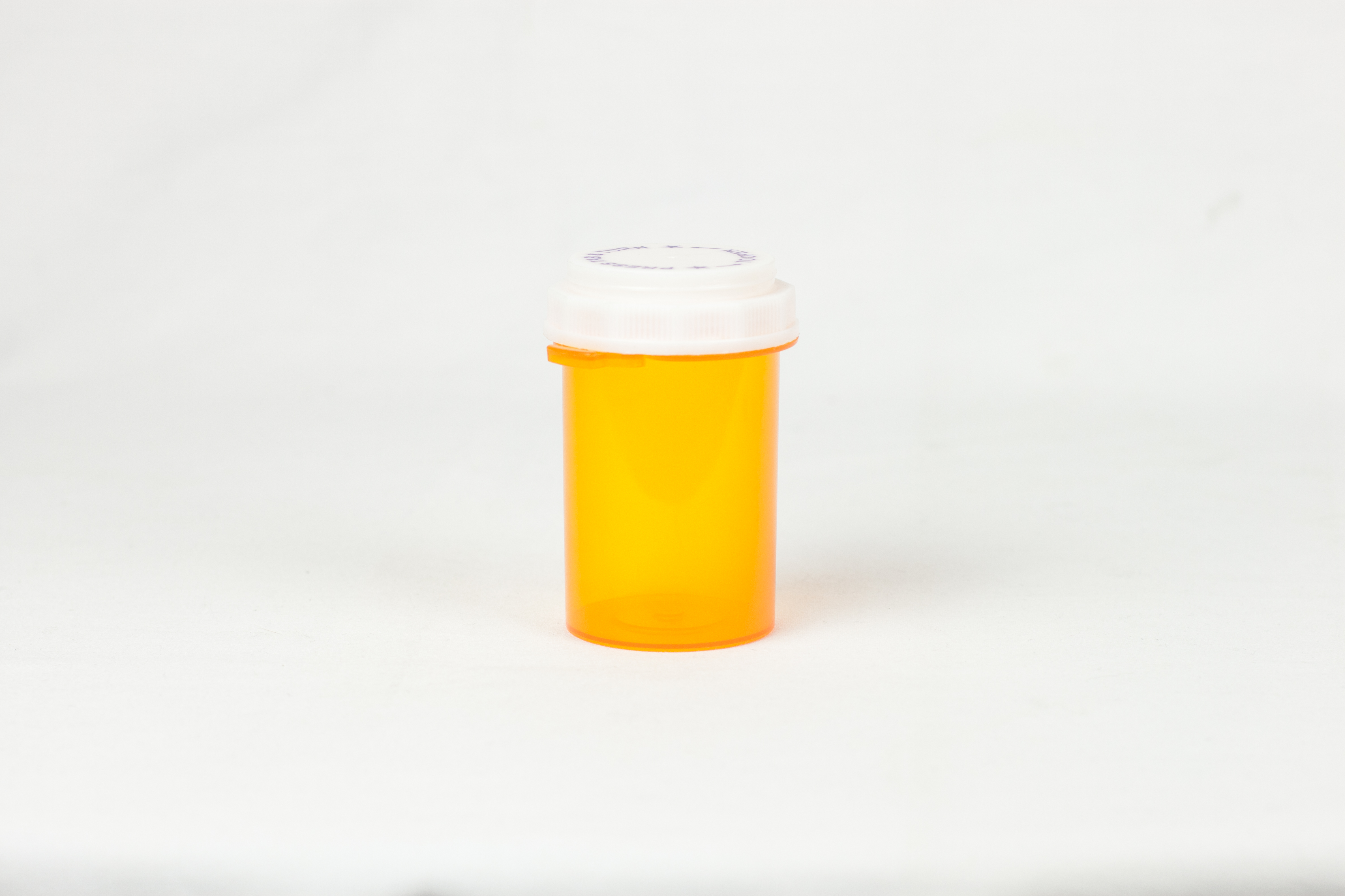 30 Dram Amber Vial and Cap, Thumb Tab Plastic Prescription Vials