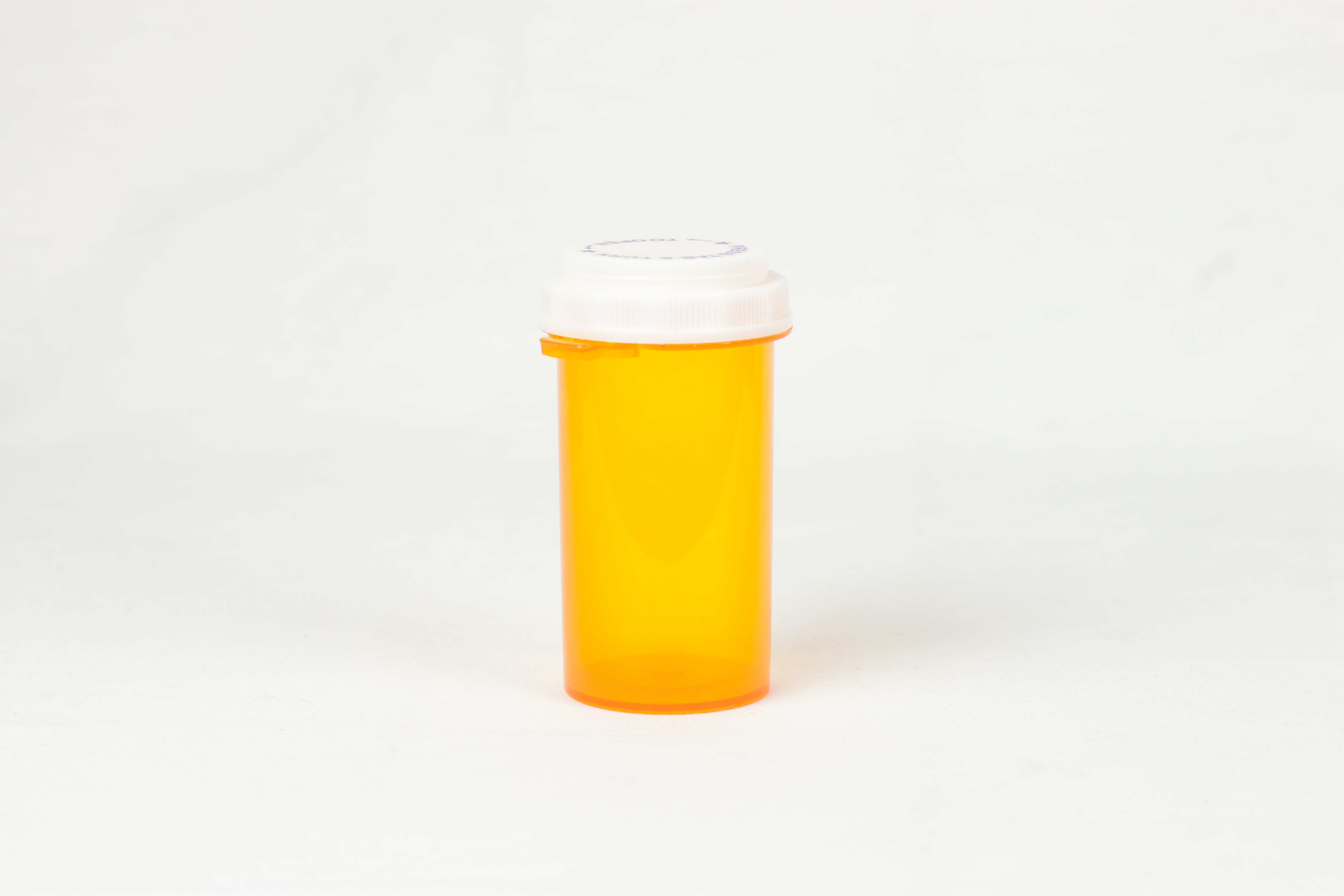 40 Dram Amber Vial and Cap, Thumb Tab Plastic Prescription Vials