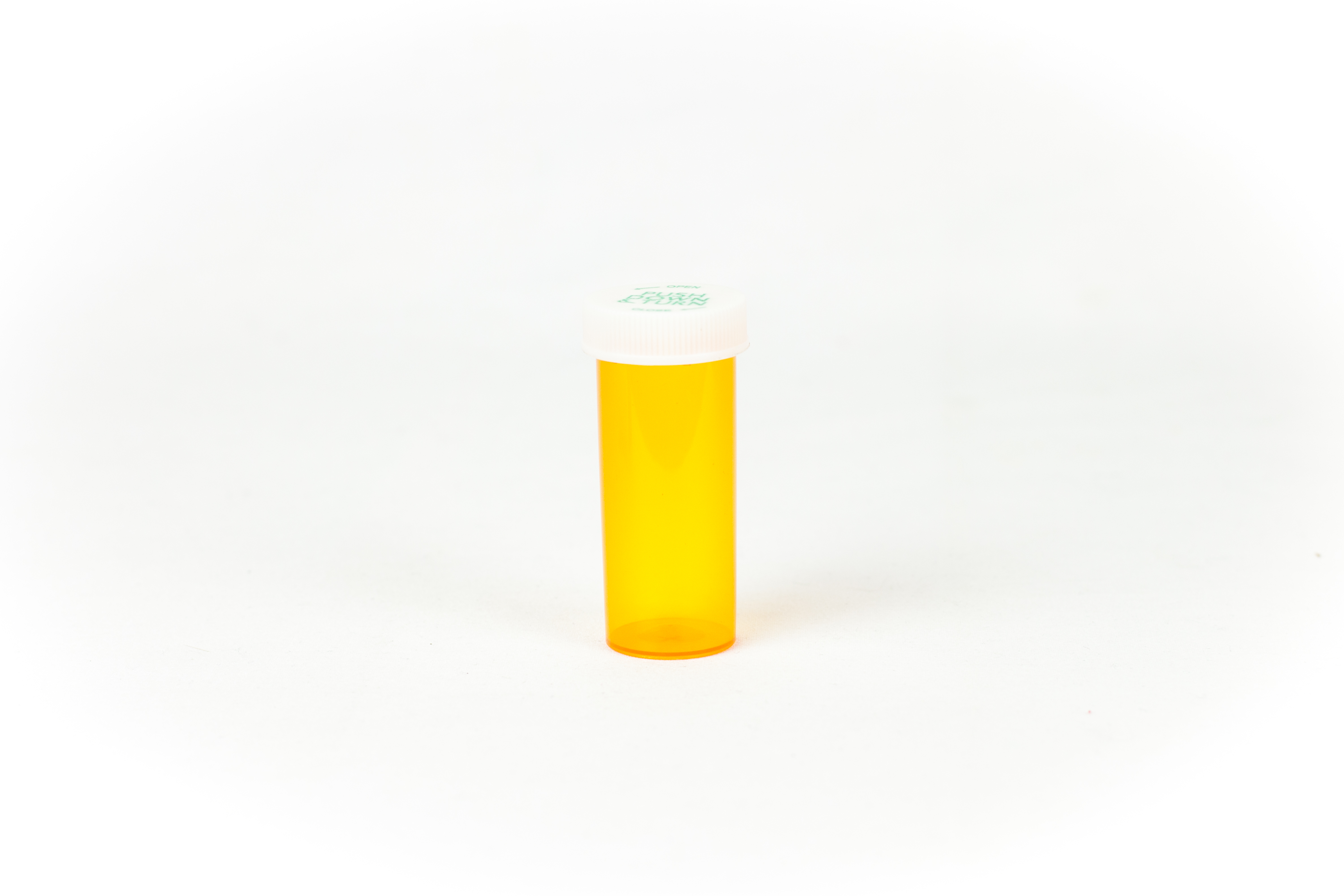 8 Dram Amber Vial and Cap, Child Resistant Plastic Prescription Vials