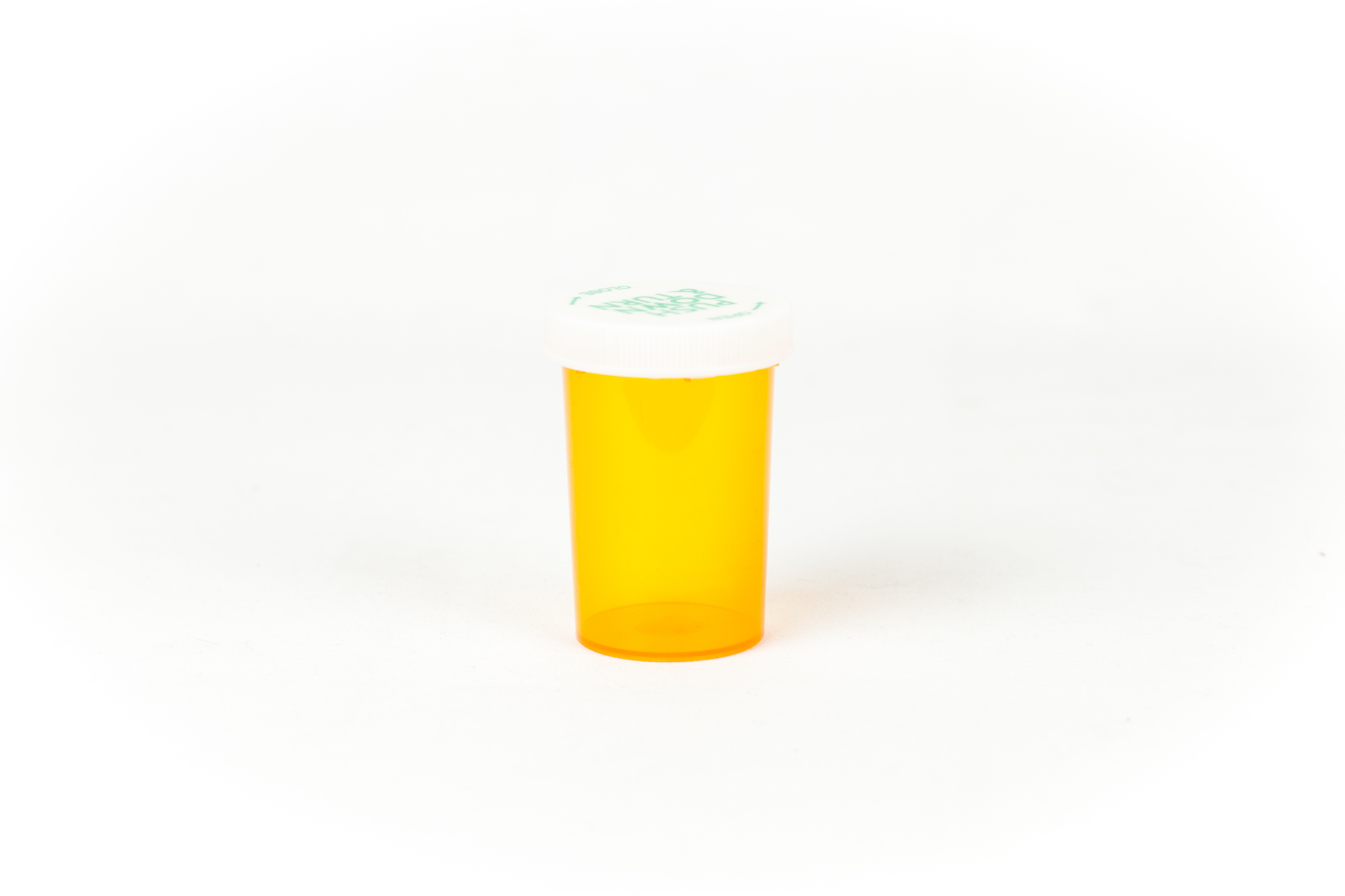20 Dram Amber Vial and Cap, Child Resistant Plastic Prescription Vials