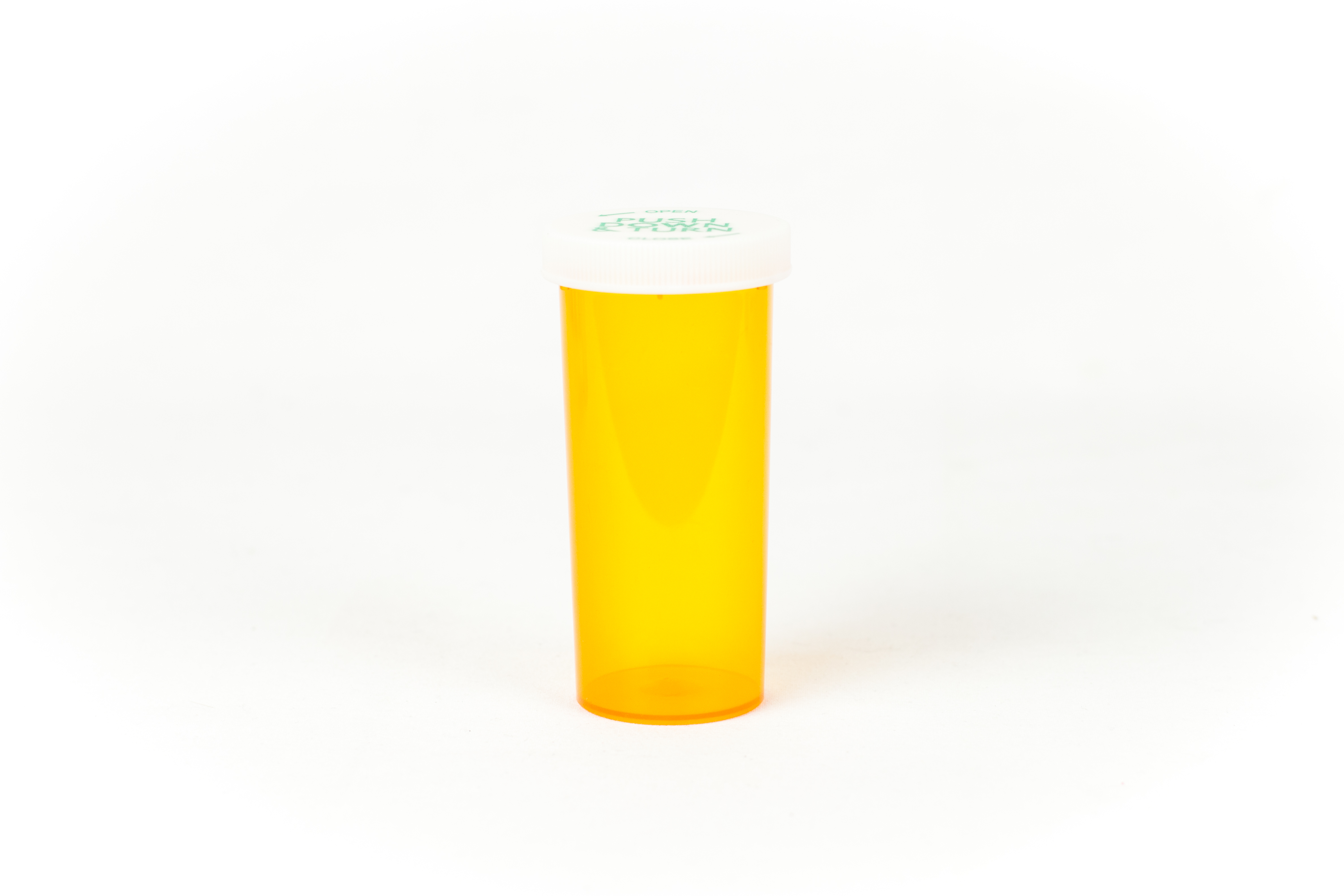 30 Dram Amber Vial and Cap, Child Resistant Plastic Prescription Vials