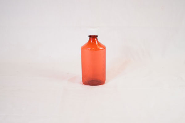 8 Ounce Amber Liquid Oval and Caps, Child Resistant Plastic Prescription Oval Bottles