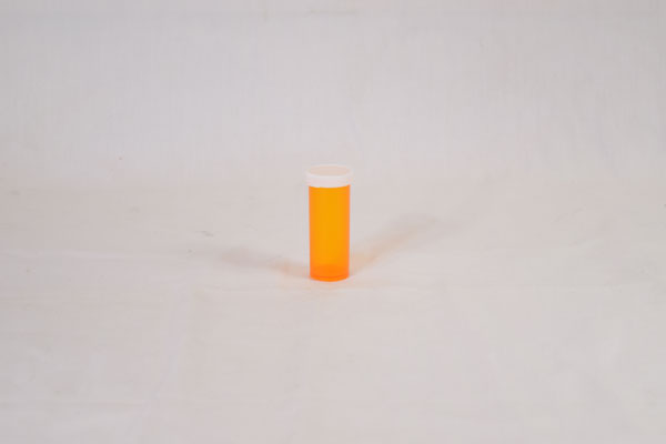 6 Dram Amber Vial and Cap, Snap Cap Plastic Prescription Vials