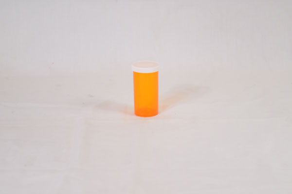 13 Dram Amber Vial and Cap, Snap Cap Plastic Prescription Vials