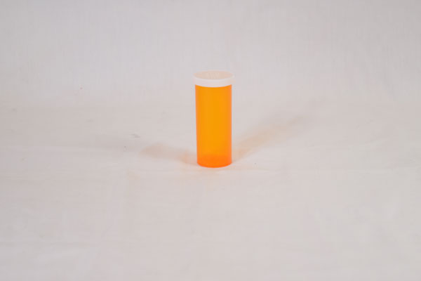 16 Dram Amber Vial and Cap, Snap Cap Plastic Prescription Vials