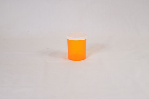 20 Dram Amber Vial and Cap, Snap Cap Plastic Prescription Vials